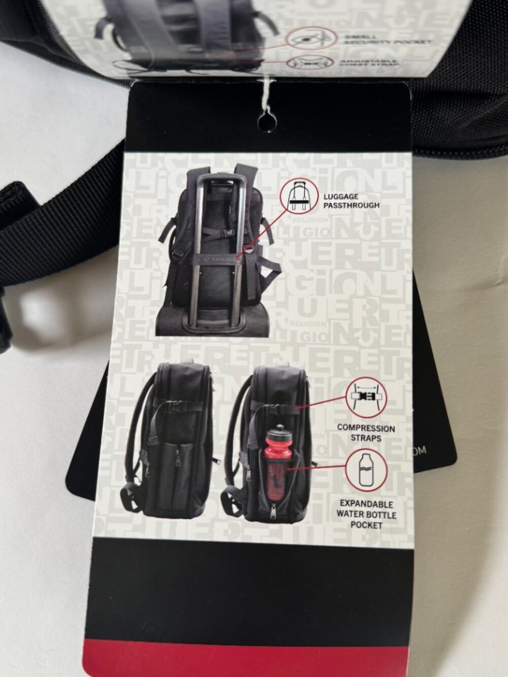 True Religion Will travel backpack in black with a volume of 23 l - Picture 10 of 13